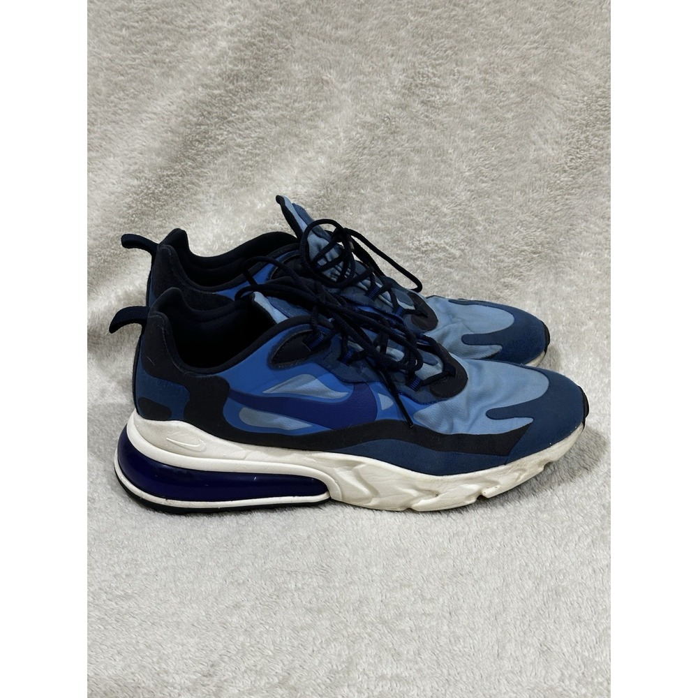 Nike Air Max 270 React Men Size 10‎ Blue Logo Running Shoes Sneakers CI3866-400
